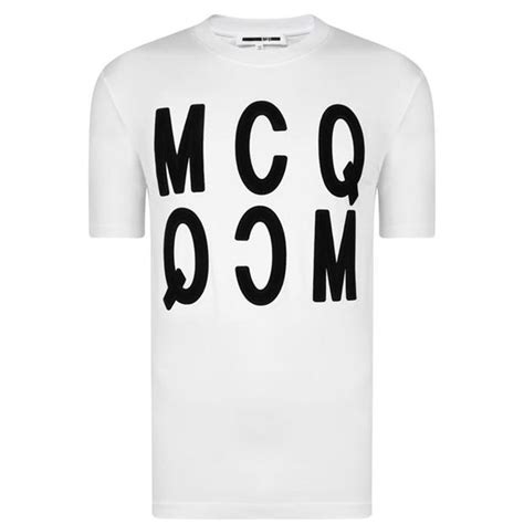 McQ by Alexander McQueen Velvet Logo T Shirt .